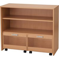 Regal-/Rollkastenschrank in Dekor K177 Buche hell, B 100 x H 83,6 x T 39,4 cm