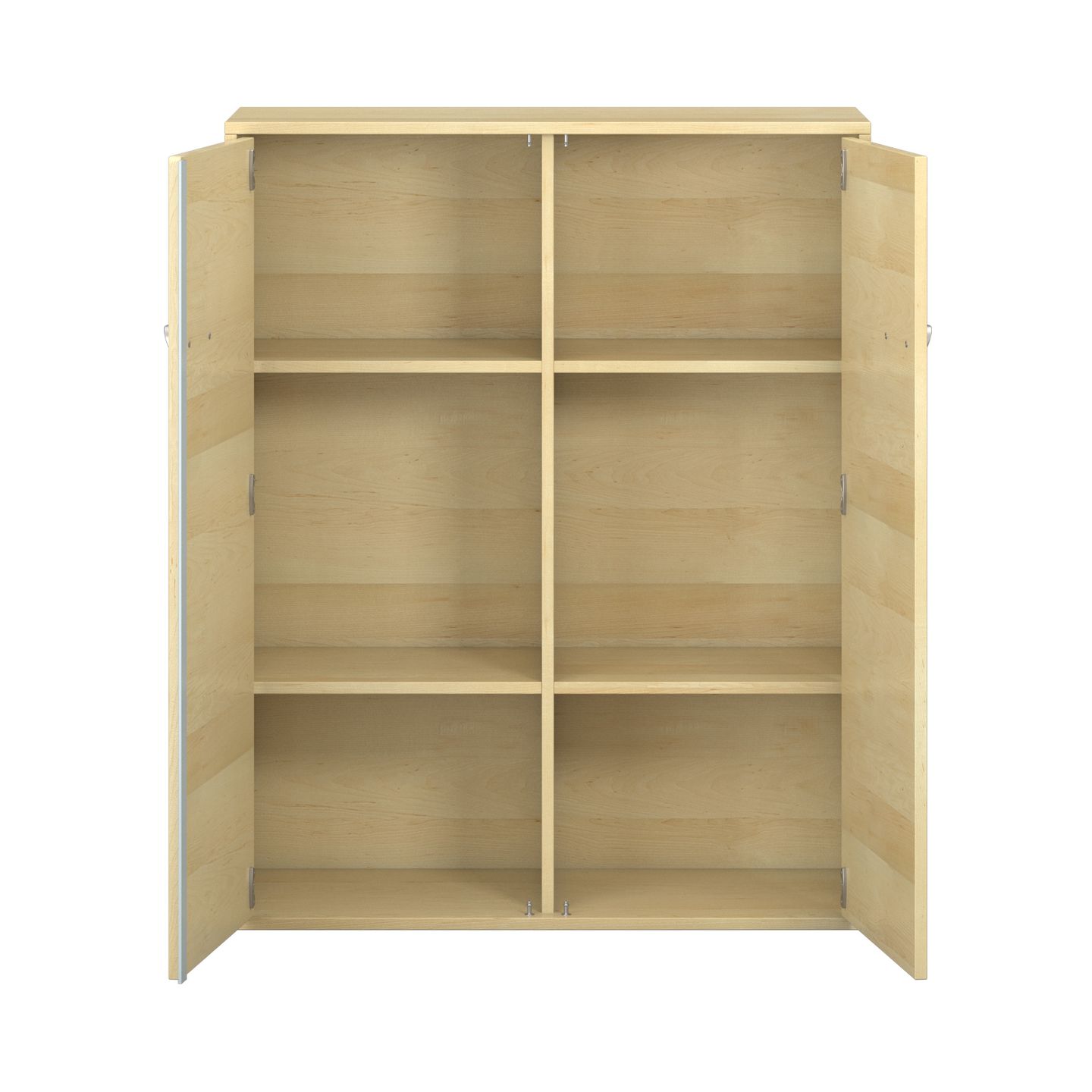 Pureo Doppeltürenschrank Furnier, 1 Mittelwand, B 100 x H 125 x T 42 cm