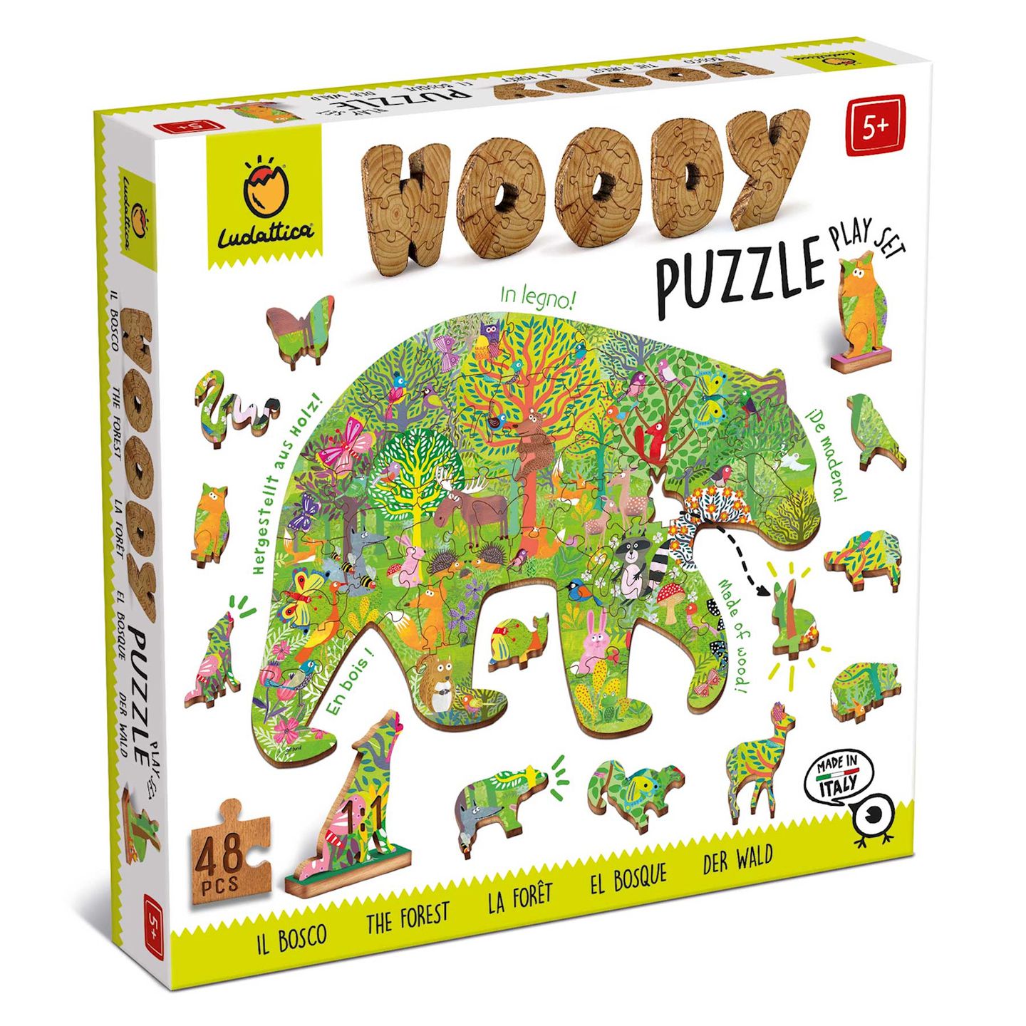 Woody Puzzle Wald, 48 Teile