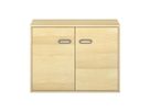 Pureo Doppeltürenschrank Furnier, B 100 x H 75 x T 60 cm
