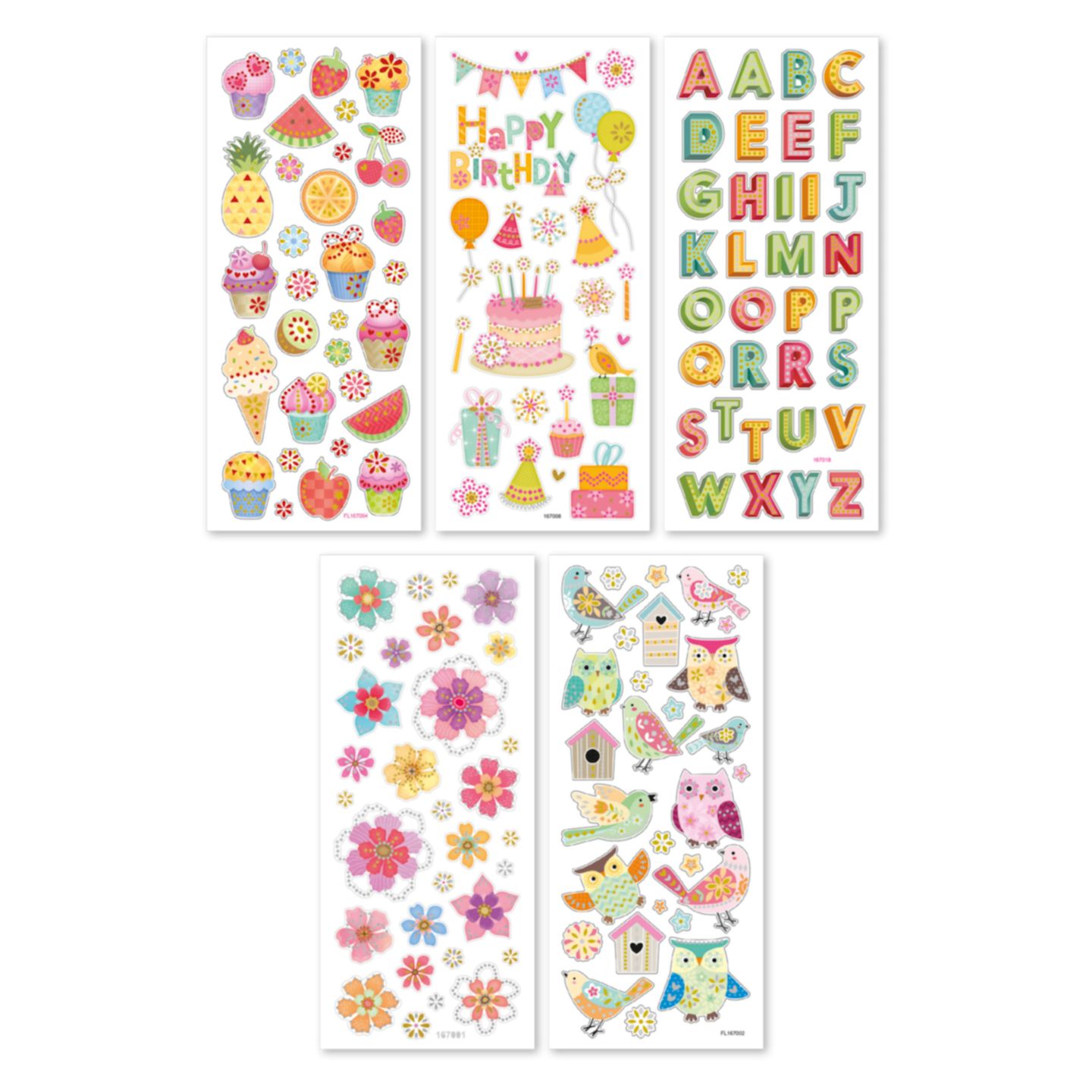 Brilliant Stickers, 5 Bogen