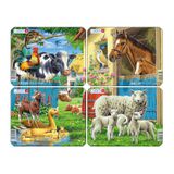 104.504.700 - Bauernhoftiere, Mini Puzzles 4 Stk.