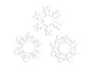 Faltblätter Eiskristalle weiss, 100 Blatt