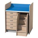 444.290.830 - Wickelanlage mit 5 Schubkästen und Aufstiegshilfe rechts