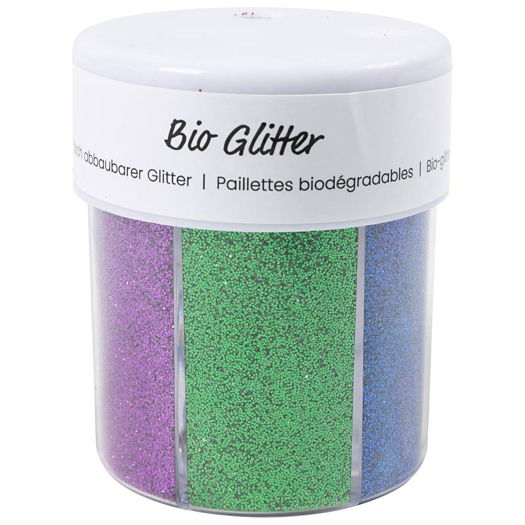 Glitter Sortiment BIO Metallic, 6 x 28 ml