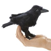 mini Rabe Fingerpuppe