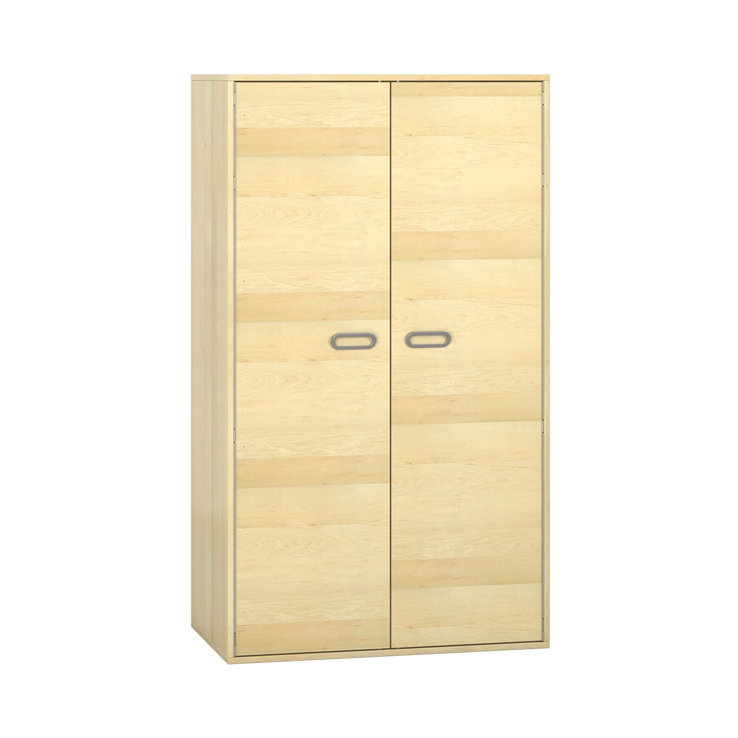 Pureo Materialschrank mit Doppeltüren, mit Rollböden, Furnier, B 100 x H 175 x T 60 cm