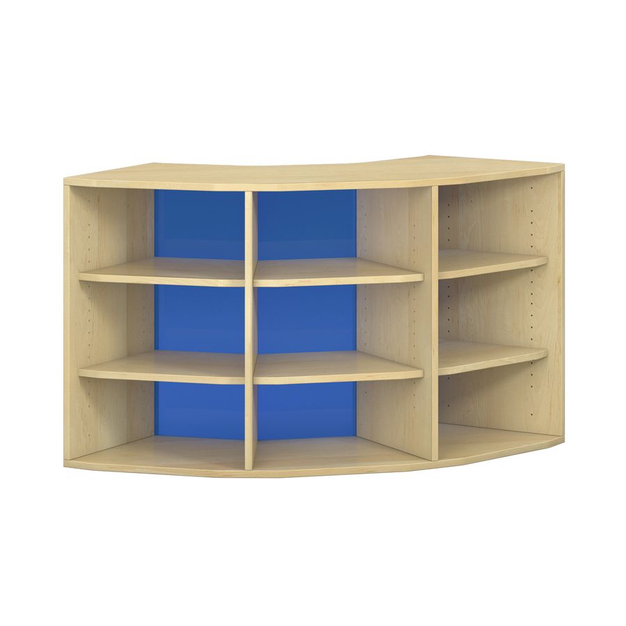 Pureo Regalschrank 90° offen Furnier, mit Acrylrückwand, 1 Einlegeboden, B 136,4 x H 75 x T 57,1 cm