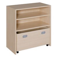 Schrank mit hohen Sockelnischen inkl. 1 hoher Rollkasten und 2 Einlegeböden, B 78 x H 80 x T 40 cm