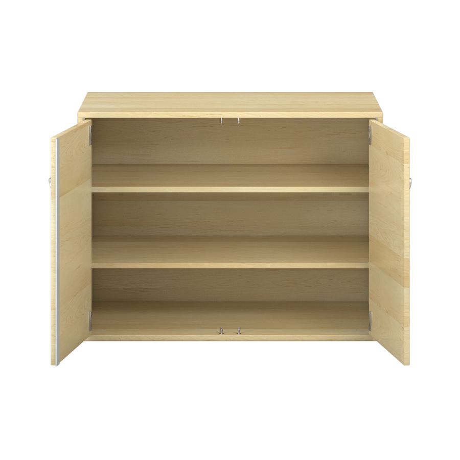 Pureo Doppeltürenschrank Furnier, B 100 x H 75 x T 60 cm