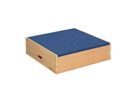 Niedrige Quadrat-Podest mit Linoleumbelag, B 78,8 x H 22 x T 78,8 cm