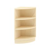 410.023.374K - Viertelkreisregal offen mit Sockel, Dekor, B 40 x H 80 x T 40 cm