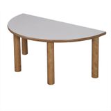 410.003.697K - Allround-Tisch halbrund, Ø 120 cm, Höhe 52,5 cm, HPL-Belag, Gleiter