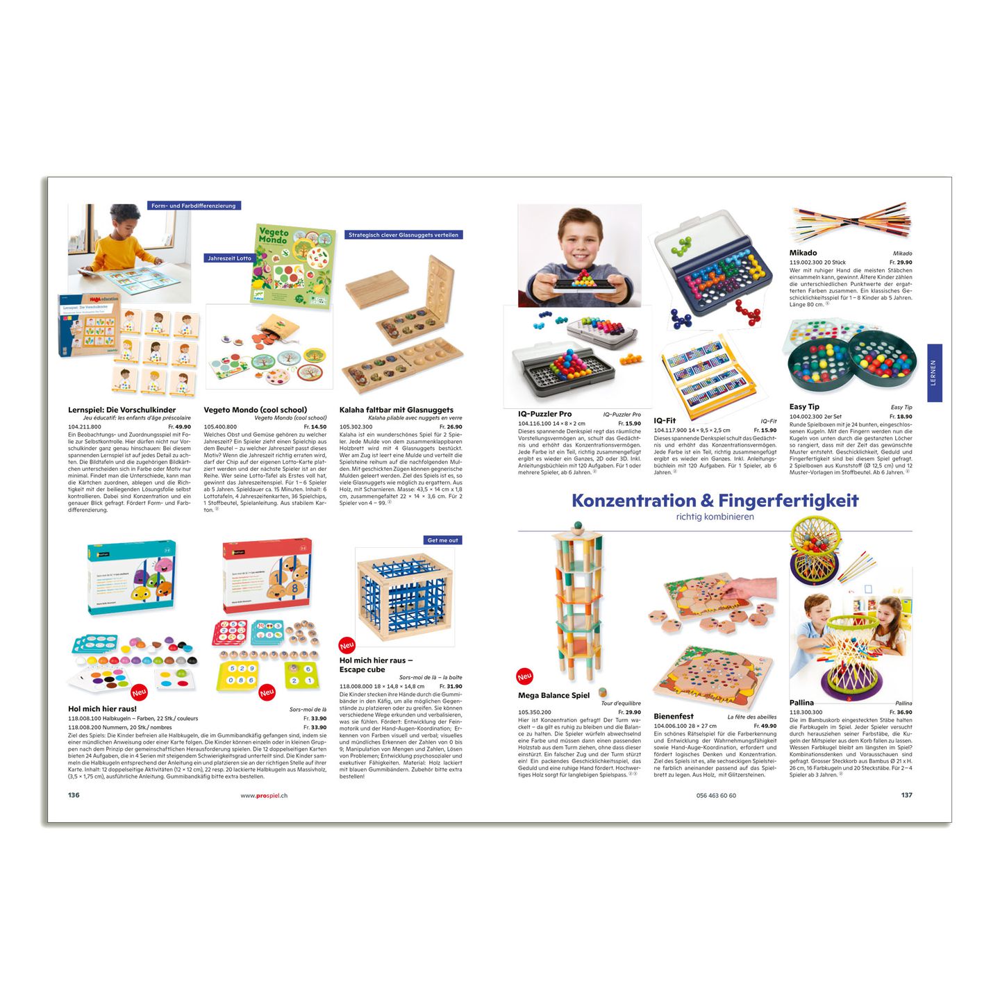 Spiel-, Lern- + Bastelmaterial 2026/2027