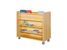 Wendebibliothek doppelseitig mit 7 Ablagen, fahrbar, B 102 x H 94 x T 50 cm
