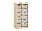 Stauraumschrank für 12 Kunststoffboxen