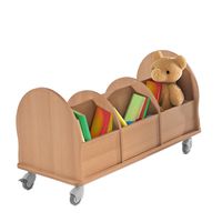 Bücherwagen mit 6 Fächern, B 110 x H 60 x T 55 cm