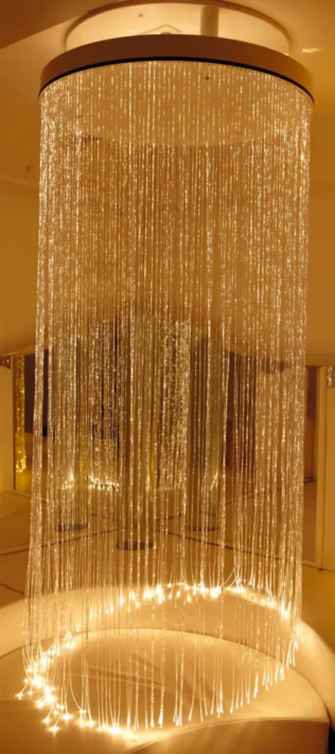 Lichtwasserfall-Komplettpaket halbrund