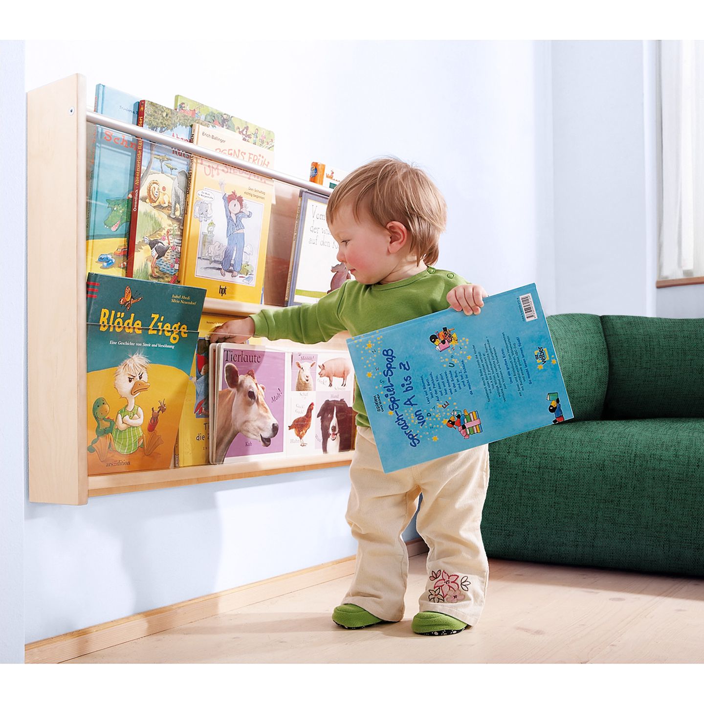 Wandbücherregal mit 2 Fächer, B 100 x H 50 x T 12,5 cm