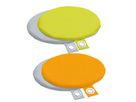 Sitzkissen, 4 Stück, orange/dunkelgrau und grün/dunkelgrau