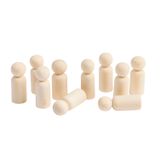 200.022.200 - Figuren aus Holz klein, 40 mm, 10 Stk.