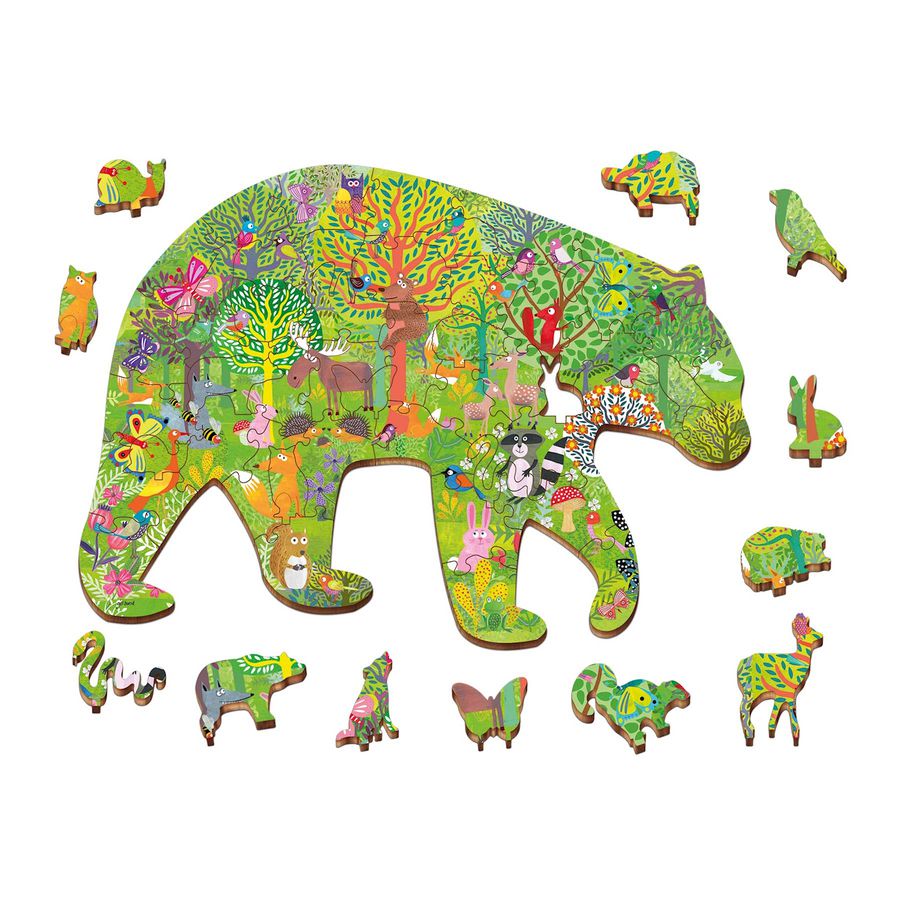 Woody Puzzle Wald, 48 Teile