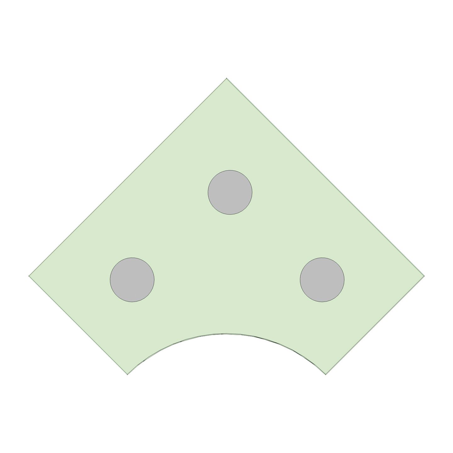 Eckpodest de Lana, Sitzhöhe 44 cm