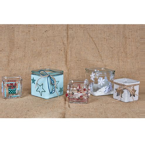 Kerzenglas gross 10 x 10 x 10 cm