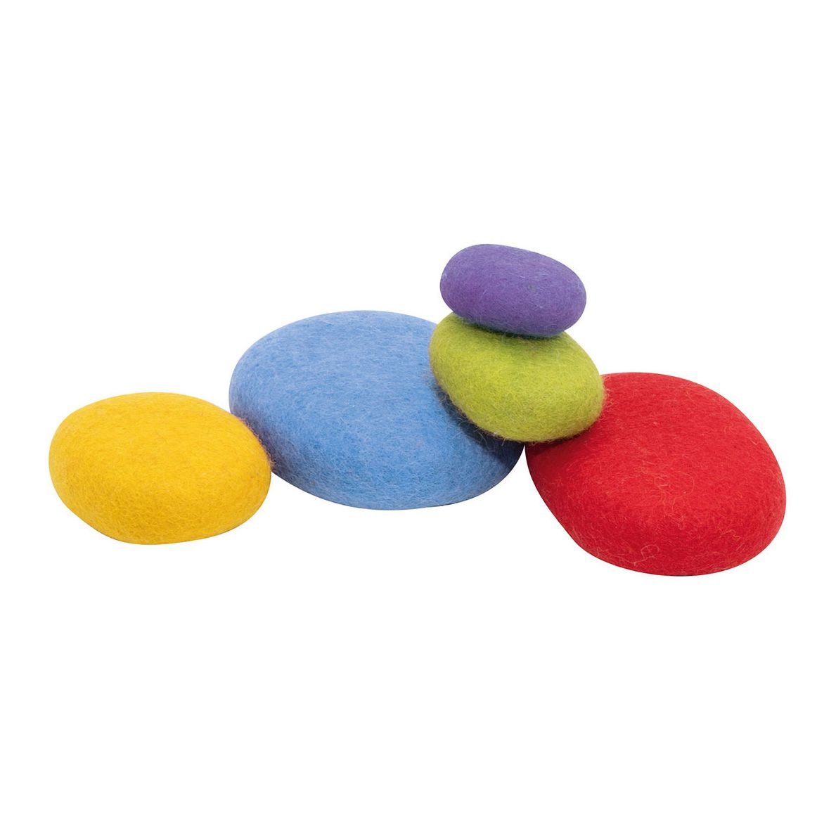 Filz Regenbogen Steine 5 Stk.