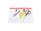 Set Utensilien-Taschen A4 transparent, 5 Stück
