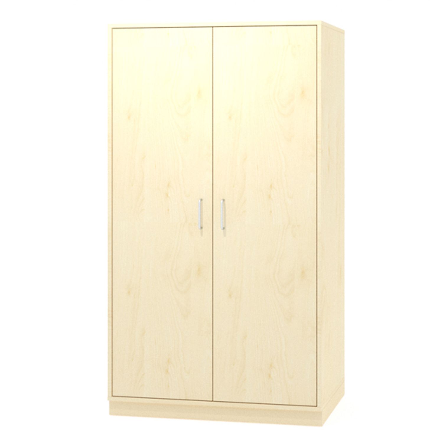 Doppeltürenschrank mit Sockel und 7 Einlegeböden, Furnier, B 100 x H 180 x T 60 cm