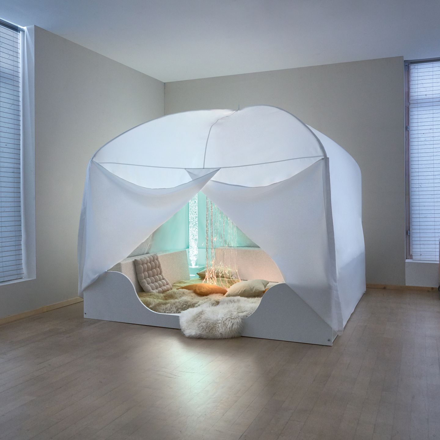 Stoffdach weiss zu Rückzugshöhle