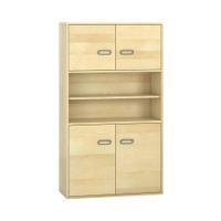 Pureo Türenschrank, mittig offen, Furnier
mit 3 Einlegeböden
B 100 x H 175 x T 42 cm