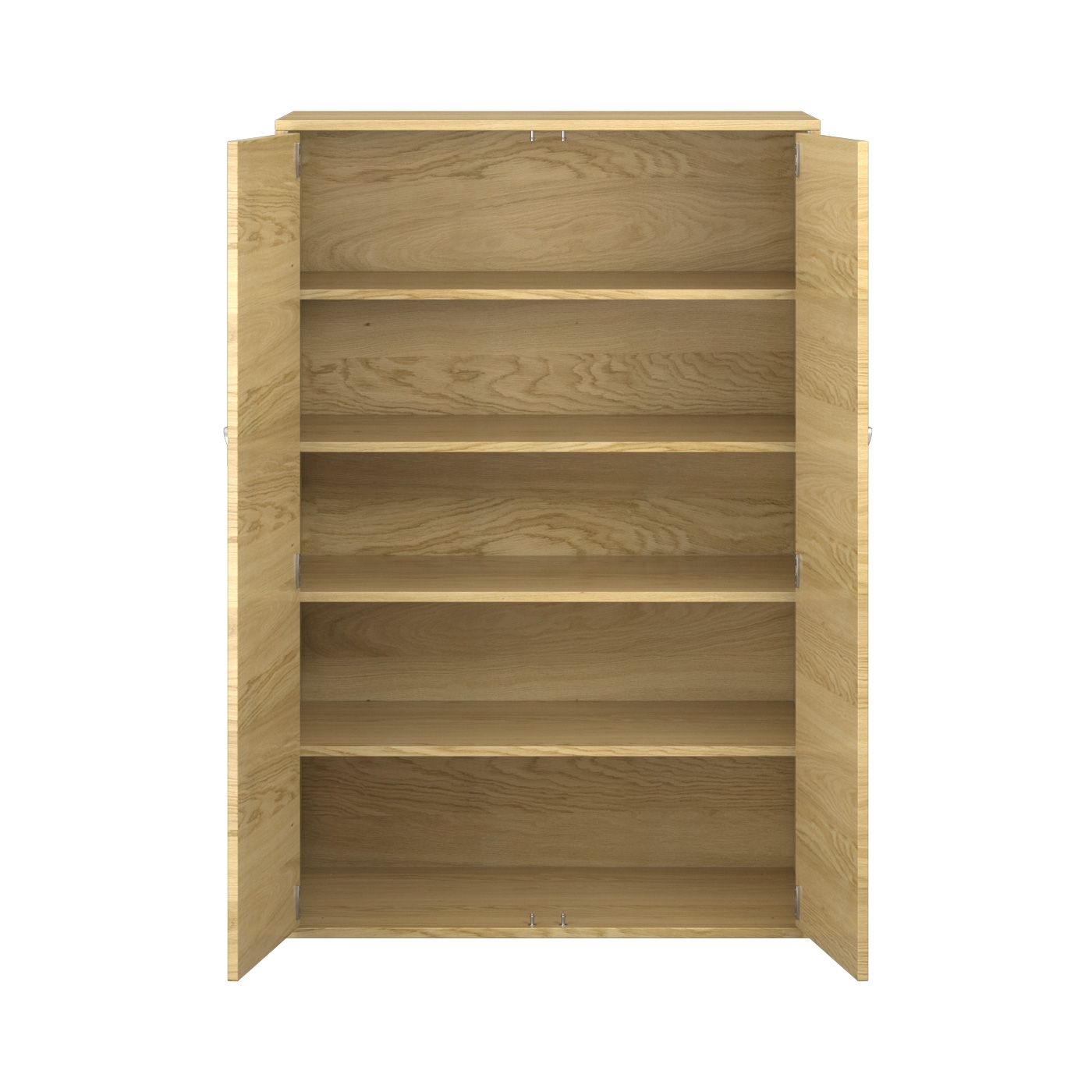 Pureo Doppeltürenschrank Furnier, mit 3 Einlegeböden, B 100 x H 150 x T 60 cm