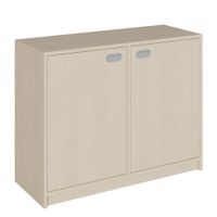 Doppeltürenschrank mit Sockel, mit Mittelwand, 4 Einlegeböden, B 102 x H 80 x T 40 cm