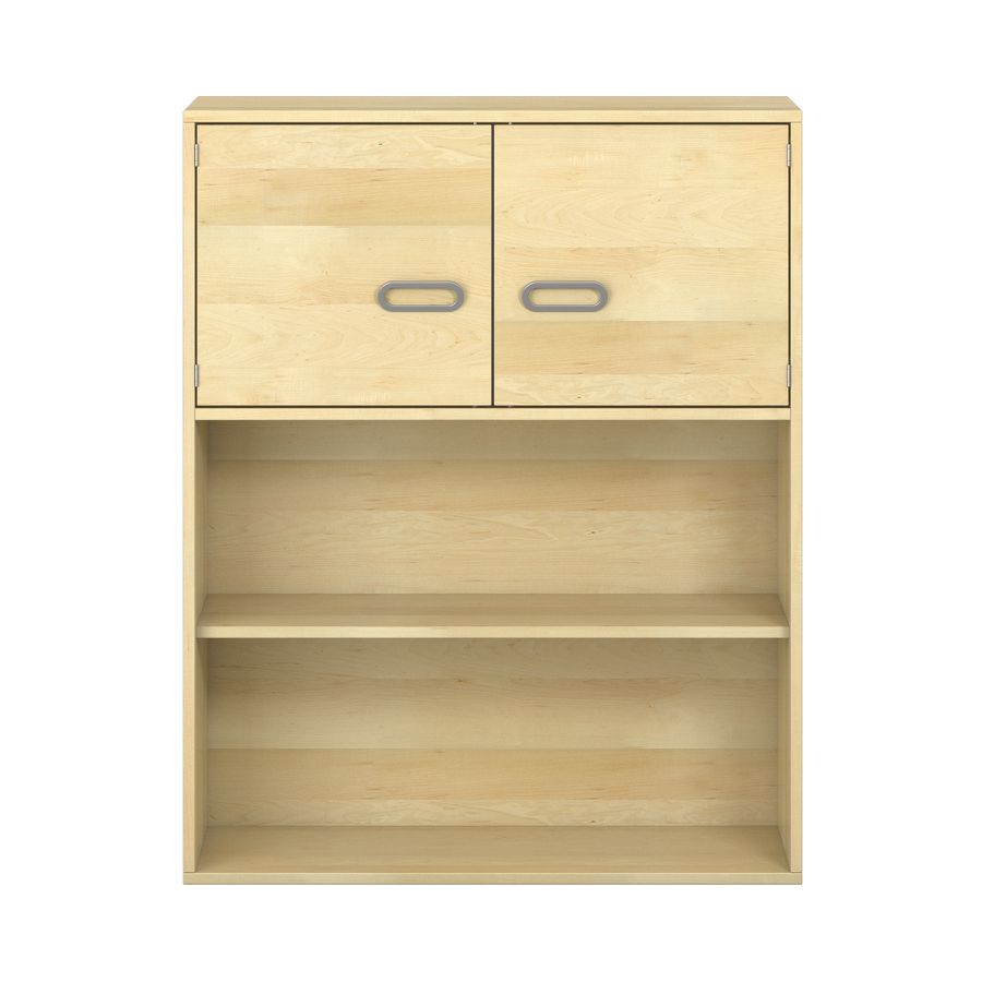 Pureo Türenschrank unten offen, Furnier
mit 2 Einlegeböden
B 100 x H 125 x T 42 cm