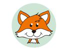 Belobigungs-Aufkleber Fuchs in Spender-Box, 500 Stück