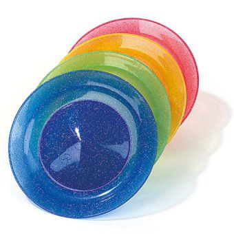 Jonglierteller Glitzer mit Stab