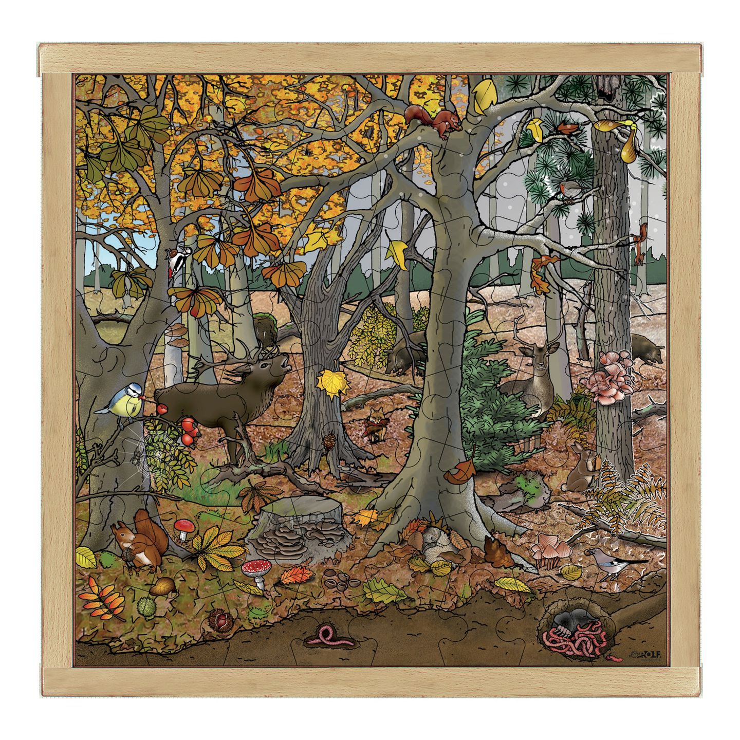 Puzzle Wald Frühling/Sommer 64 Teile