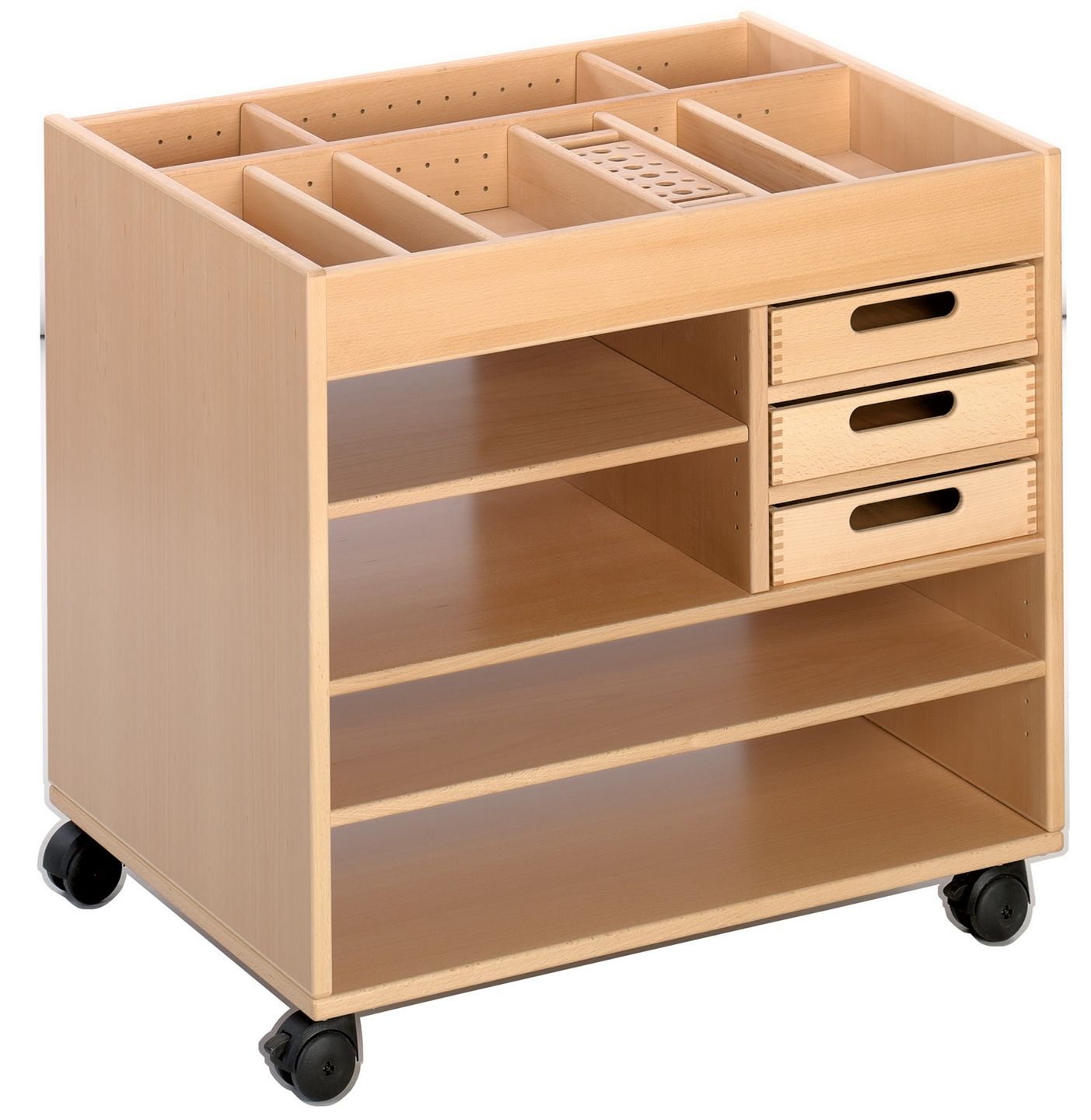 Atelierwagen in Buche, B 81 x H 76 x T 60 cm