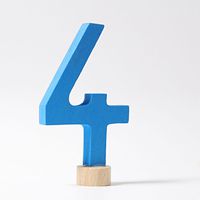 Geburtstagsring-Stecker Zahl 4