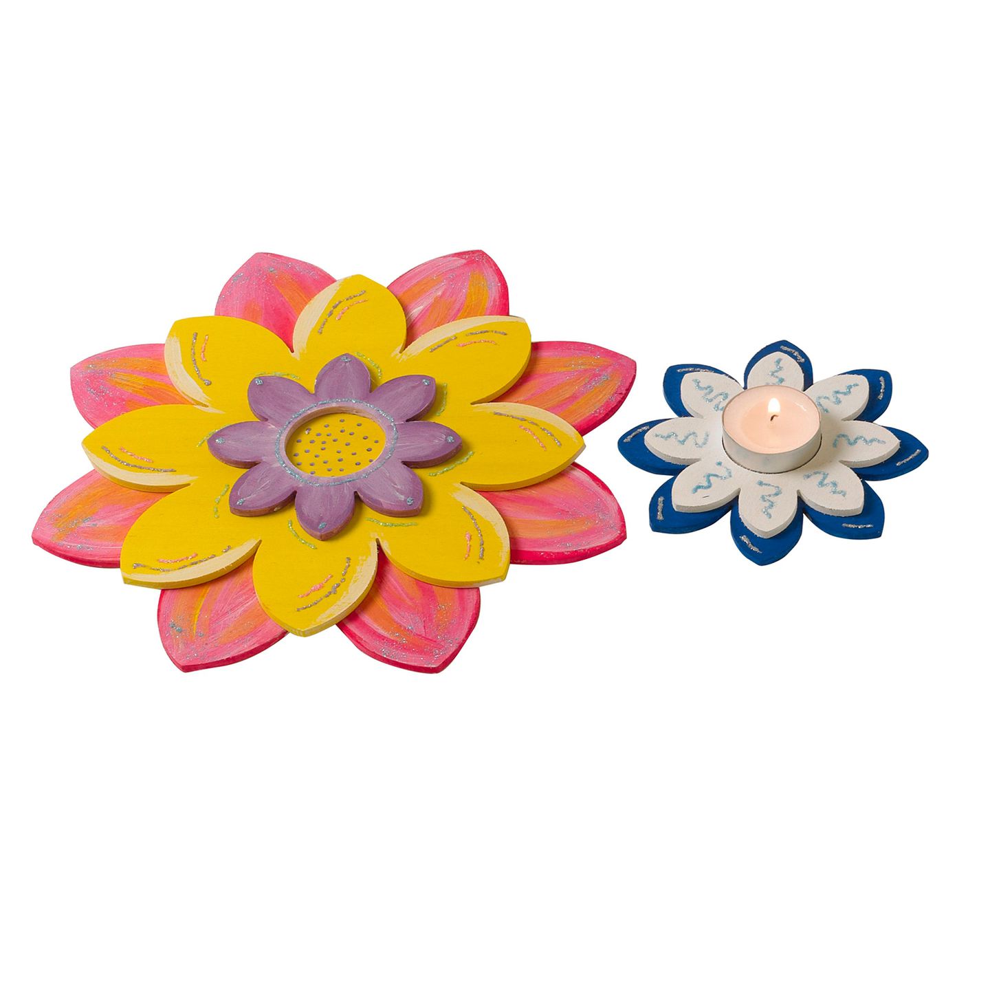 Teelichthalter Blume Ø 10 cm mit Loch