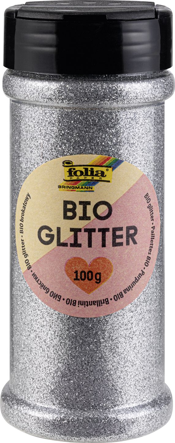 BIO Glitter 100 g silber