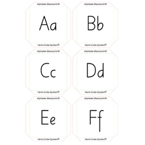 Einsteckkarten Alphabet Basisschrift, 5 Bogen