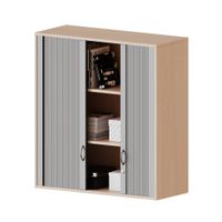 Aufsatzschrank mit Rollo und 2 Einlegeböden, abschliessbar, B 100 x H 108 x T 40 cm