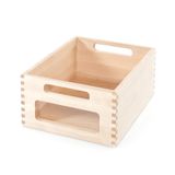 410.006.338 - Materialkasten mit Acrylglasfenster, B 27 x H 16,2 x T 34,5 cm, Eiche massiv