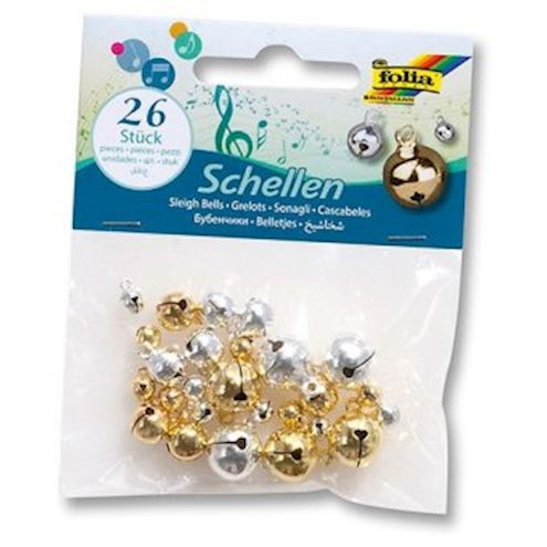 Schellen gold + silber, 26 Stk.
