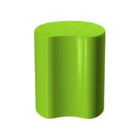 Sitzelement Sichel mit Kunstlederbezug, Ø 25 cm, Sitzhöhe 26 cm