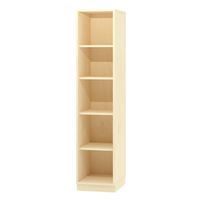 Materialschrank offen mit Sockel und 4 Einlegeböden, Furnier Eiche, B 40 x H 180 x T 40 cm