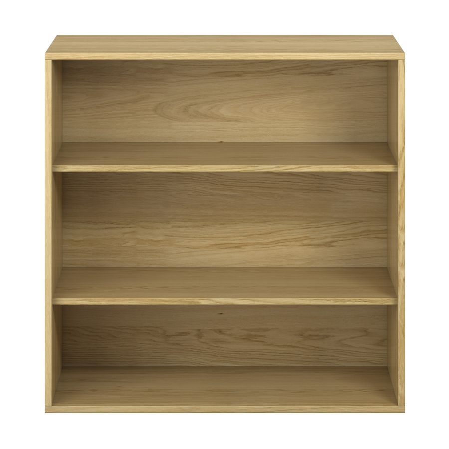 Pureo Regalschrank offen Furnier, mit 2 Einlegeböden, B 100 x H 100 x T 60 cm